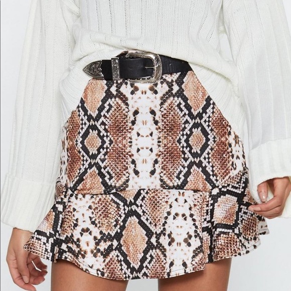 Nasty Gal Snake Mini Skirt - Picture 1 of 4